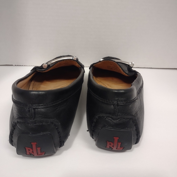 Ralph Lauren leather Driving Loafers black 6.5B - Picture 5 of 8